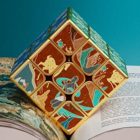 Golden Mogao-Caves Cube magnetic